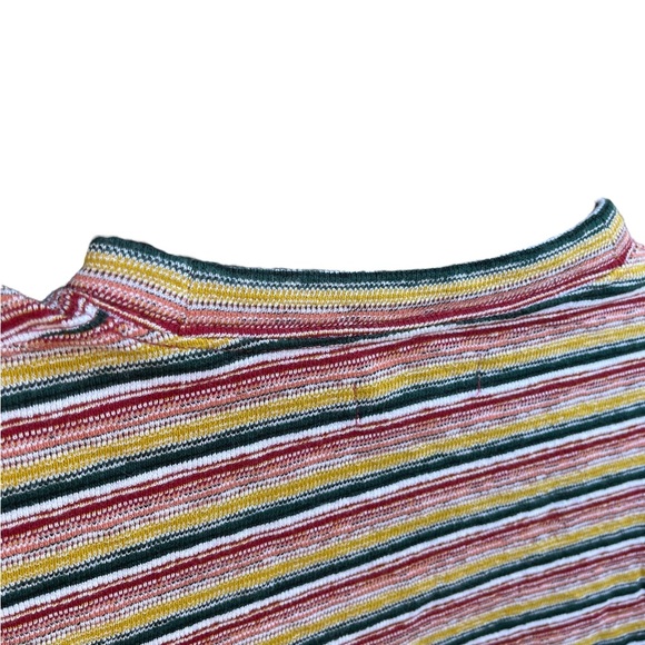 Madewell Retro vintage feel Textured Easy Crop Tee‎ in Stripe size small - Picture 7 of 16
